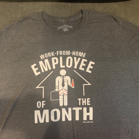 Used gray work from home employee of the month T-shirt - Picture 1 of 1